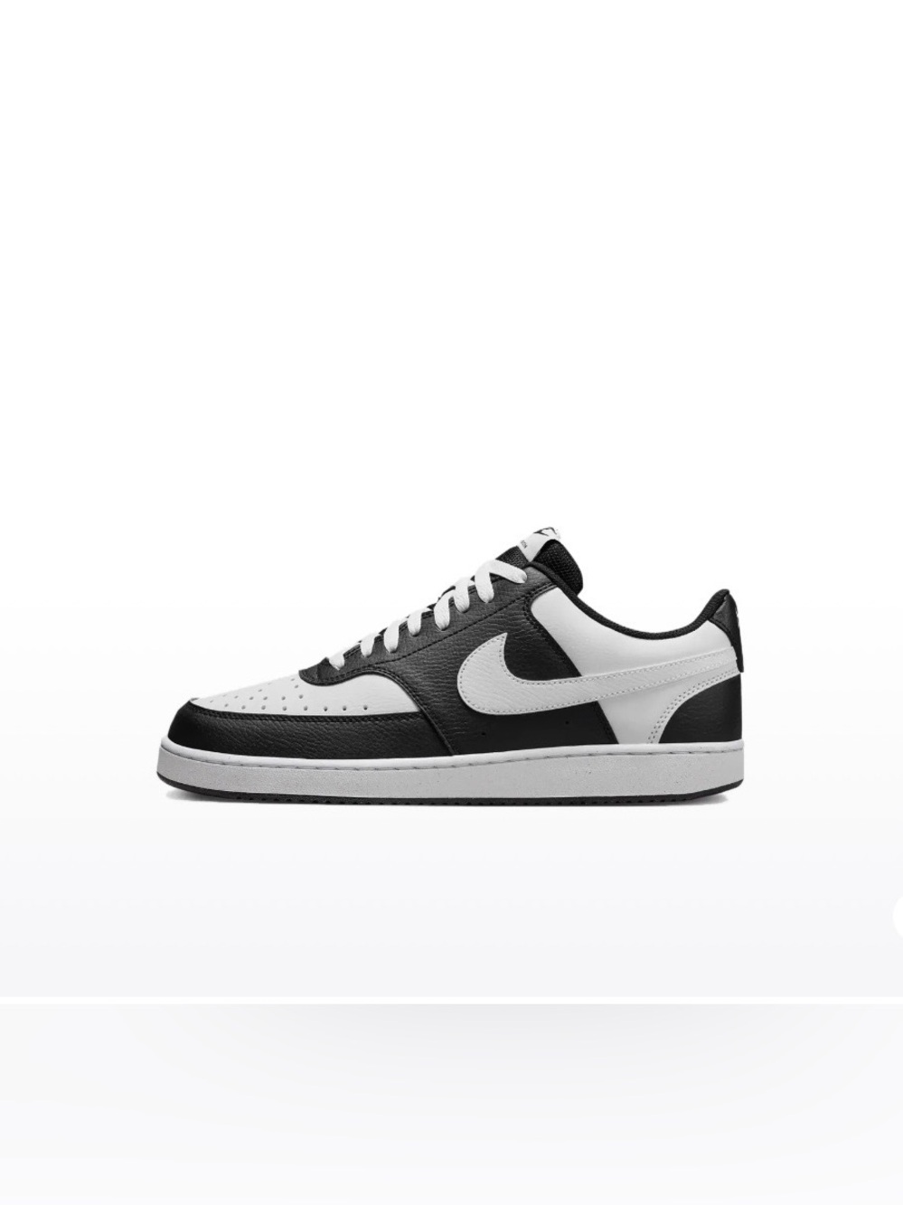 Size 9.5- Nike Men's Court Vision Low Black/White Sneakers HM9862-001 No Lid